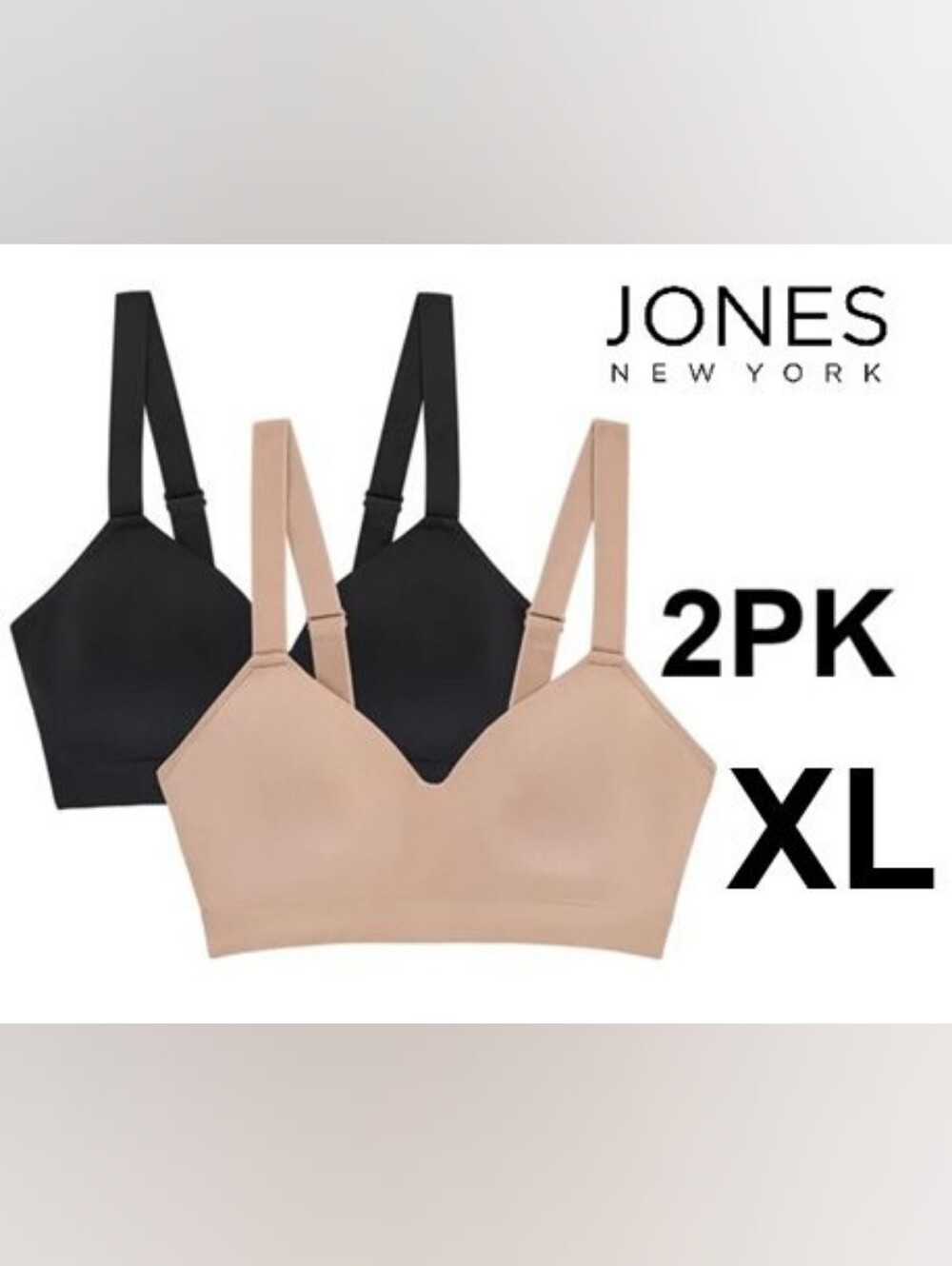 Jones NY Smooth Comfort Bra X2
